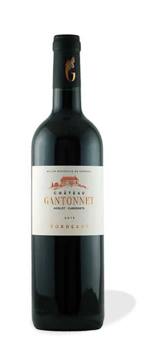 Ch‰teau Gantonnet Bordeaux Rouge 2019, AOC Bordeaux Red Wine Bottle