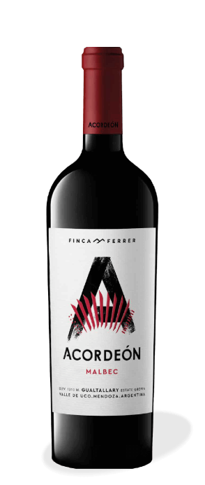 Finca Ferrer AcordŽon Malbec 2022, Mendoza Red Wine Bottle